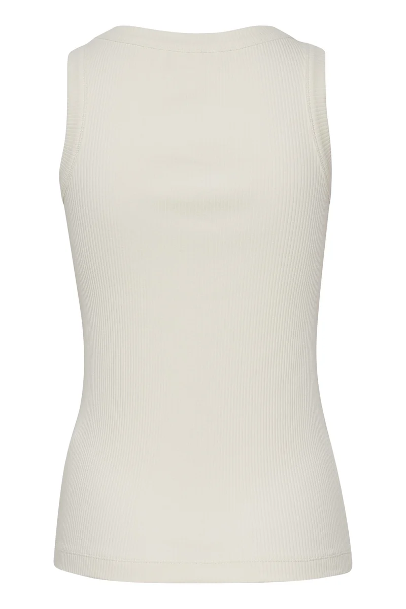 Camisole côtelée avec col rond Dagna