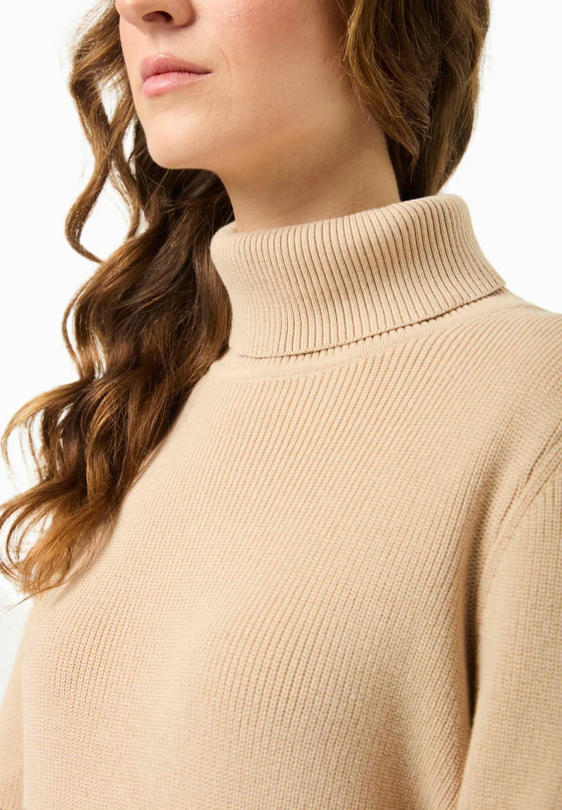 Rollkragenpullover aus Bio-Baumwolle