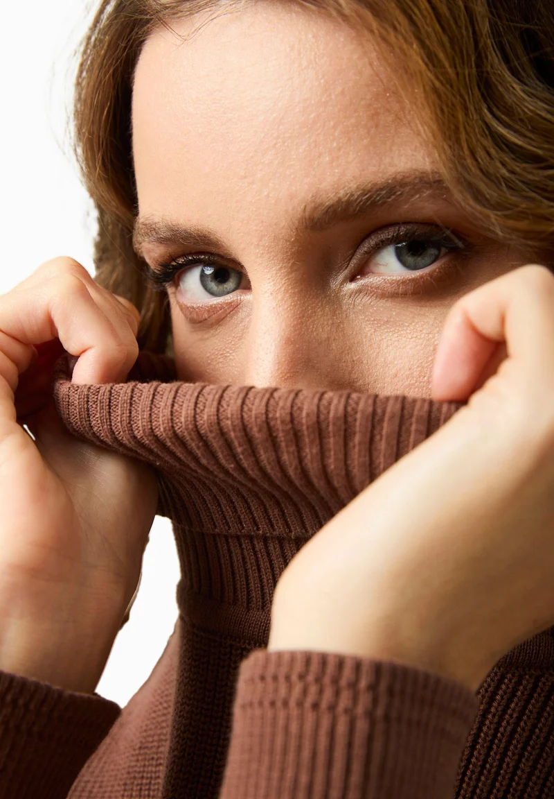Rollkragenpullover aus Bio-Baumwolle
