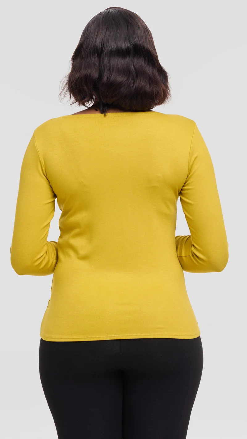 Vivo Everyday Long Sleeve Top In Jersey - Olive