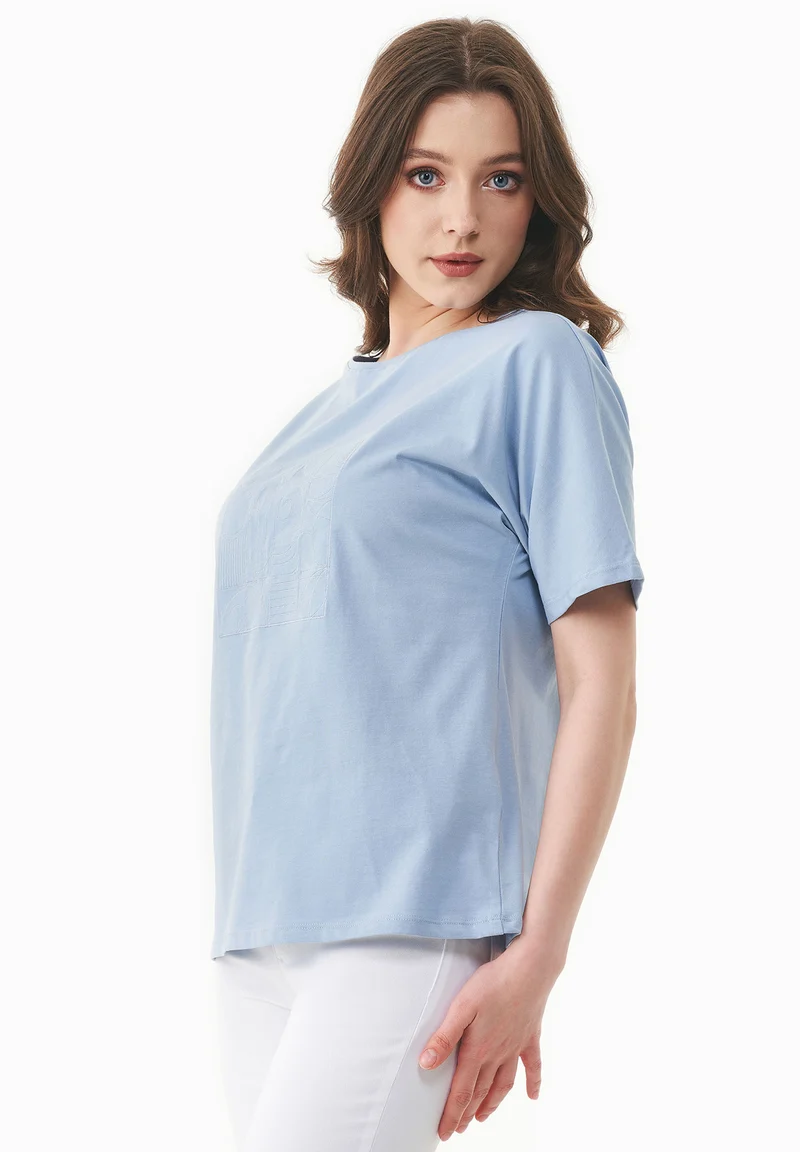 T-Shirt aus Bio-Baumwolle mit Stickerei