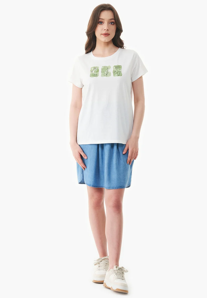 T-Shirt aus Bio-Baumwolle mit Print