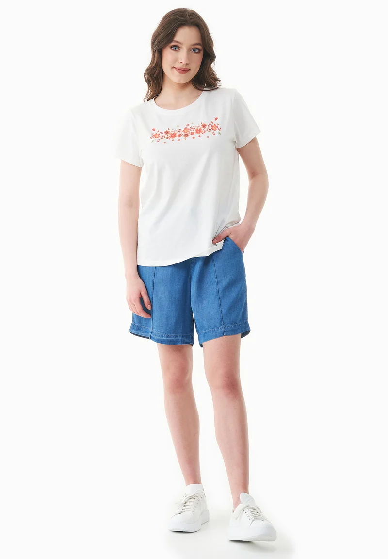 T-Shirt aus Bio-Baumwolle mit Print
