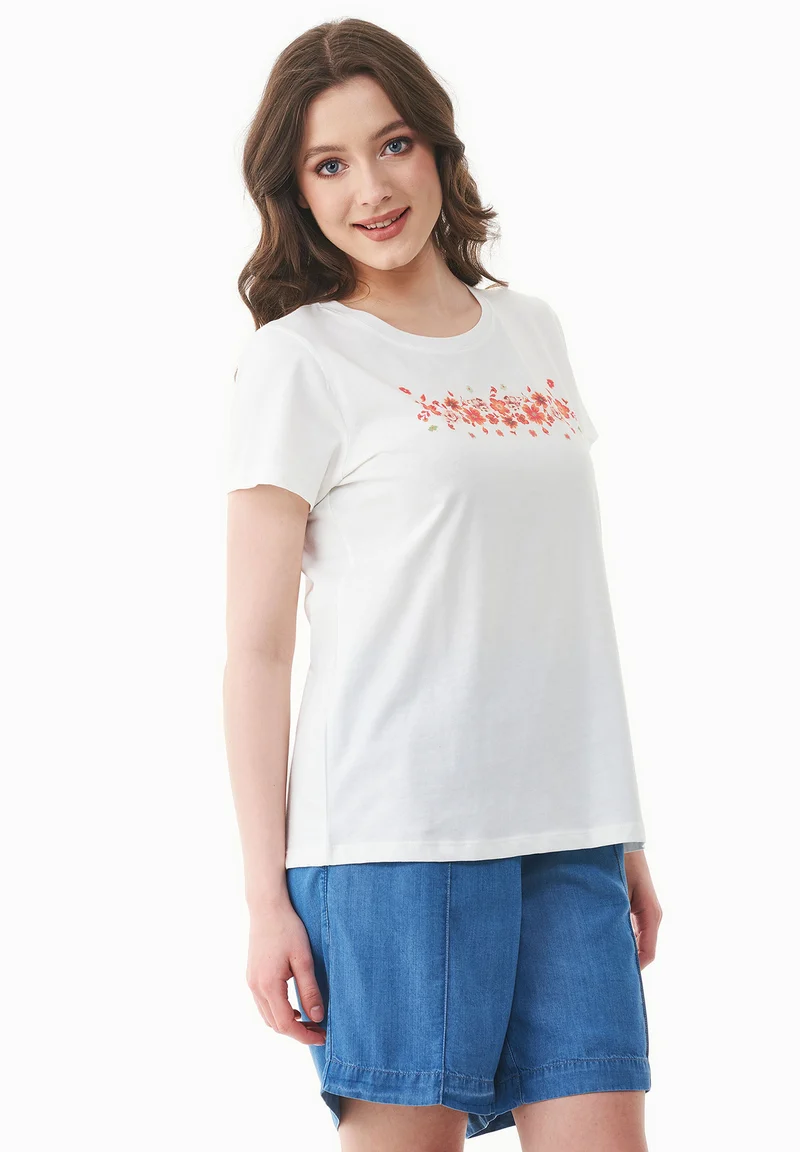 T-Shirt aus Bio-Baumwolle mit Print