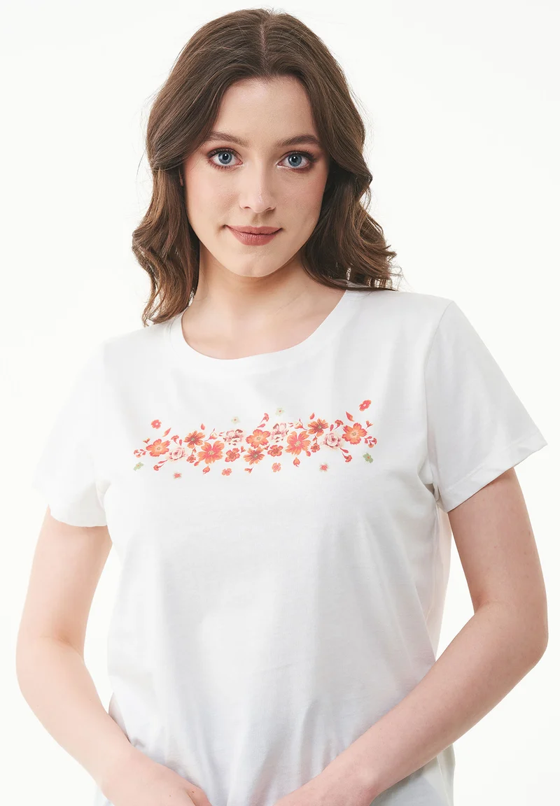 T-Shirt aus Bio-Baumwolle mit Print