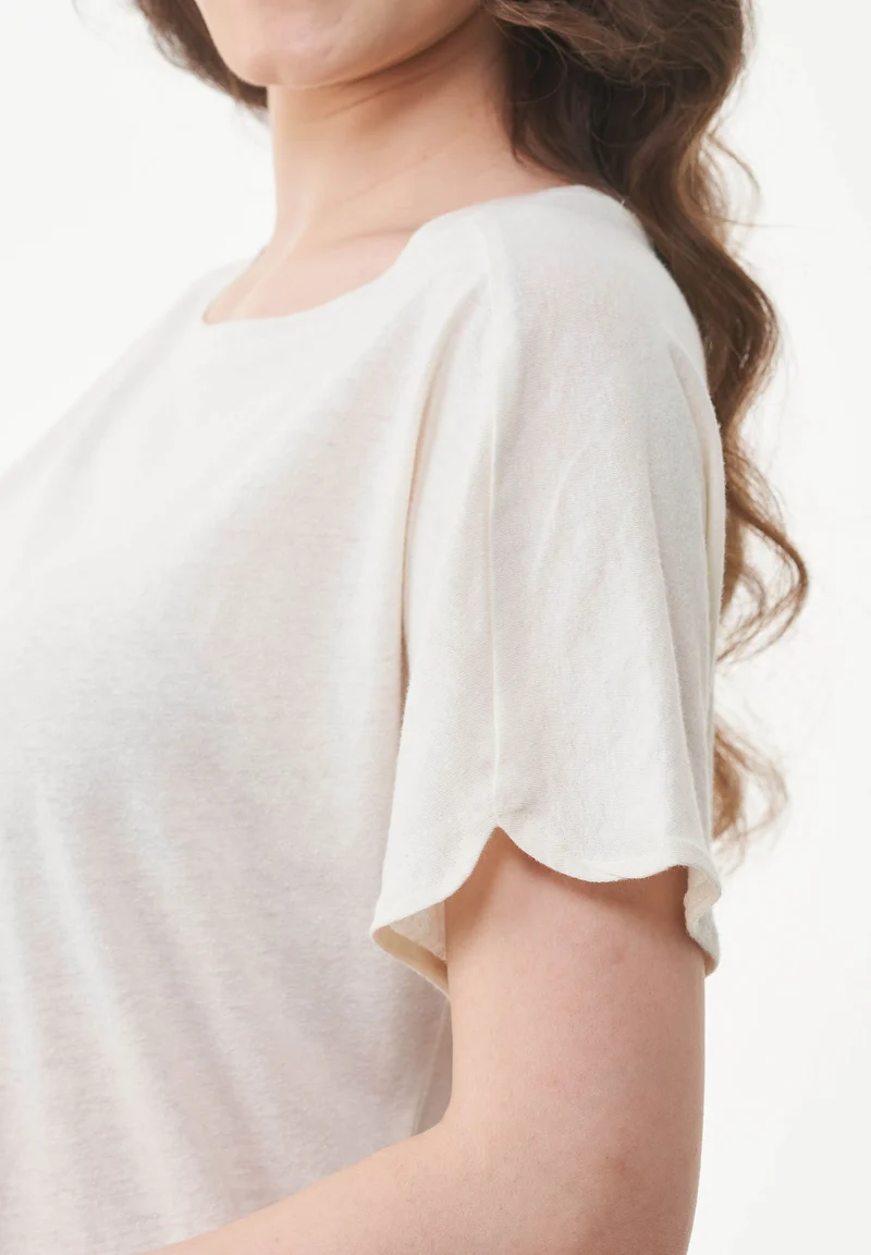 T-Shirt aus Bio-Baumwolle und Leinen