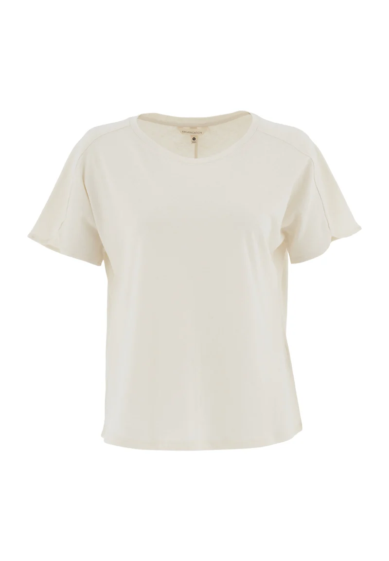 T-Shirt aus Bio-Baumwolle und Leinen