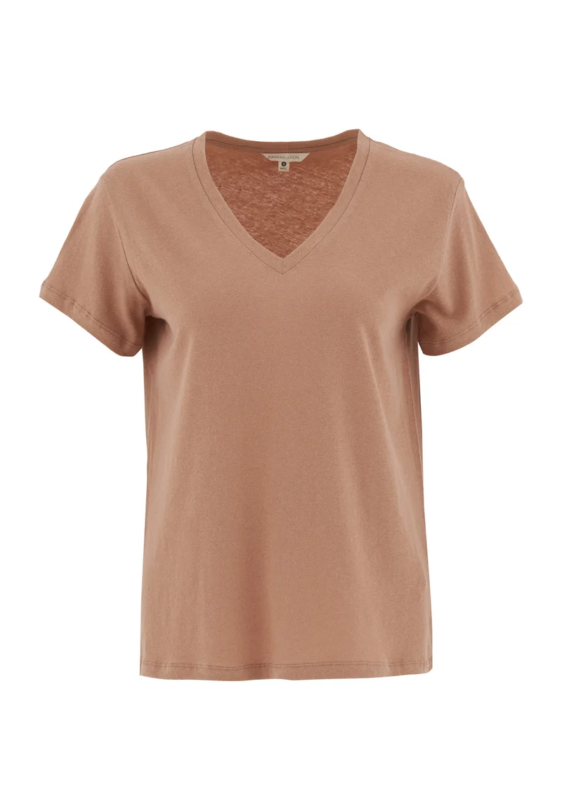 T-Shirt aus Bio-Baumwolle und Leinen