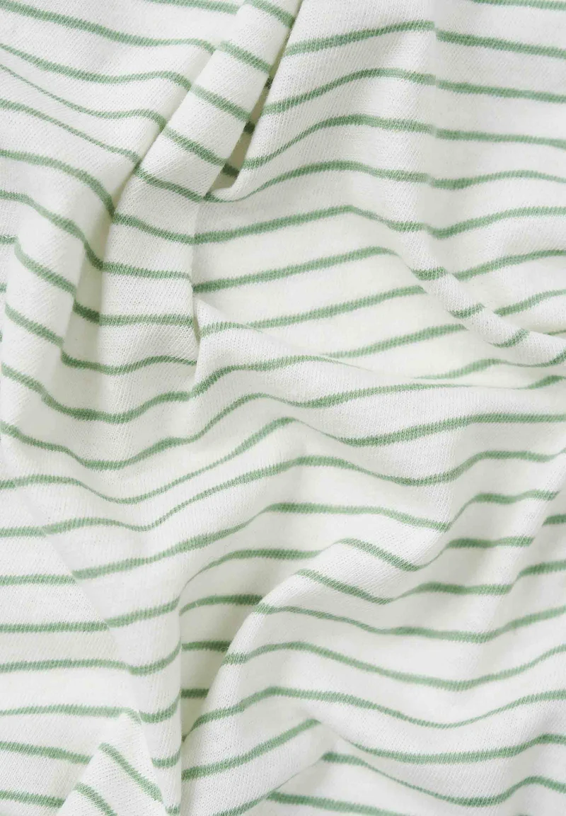 Gestreiftes T-Shirt aus Bio-Baumwolle und Leinen