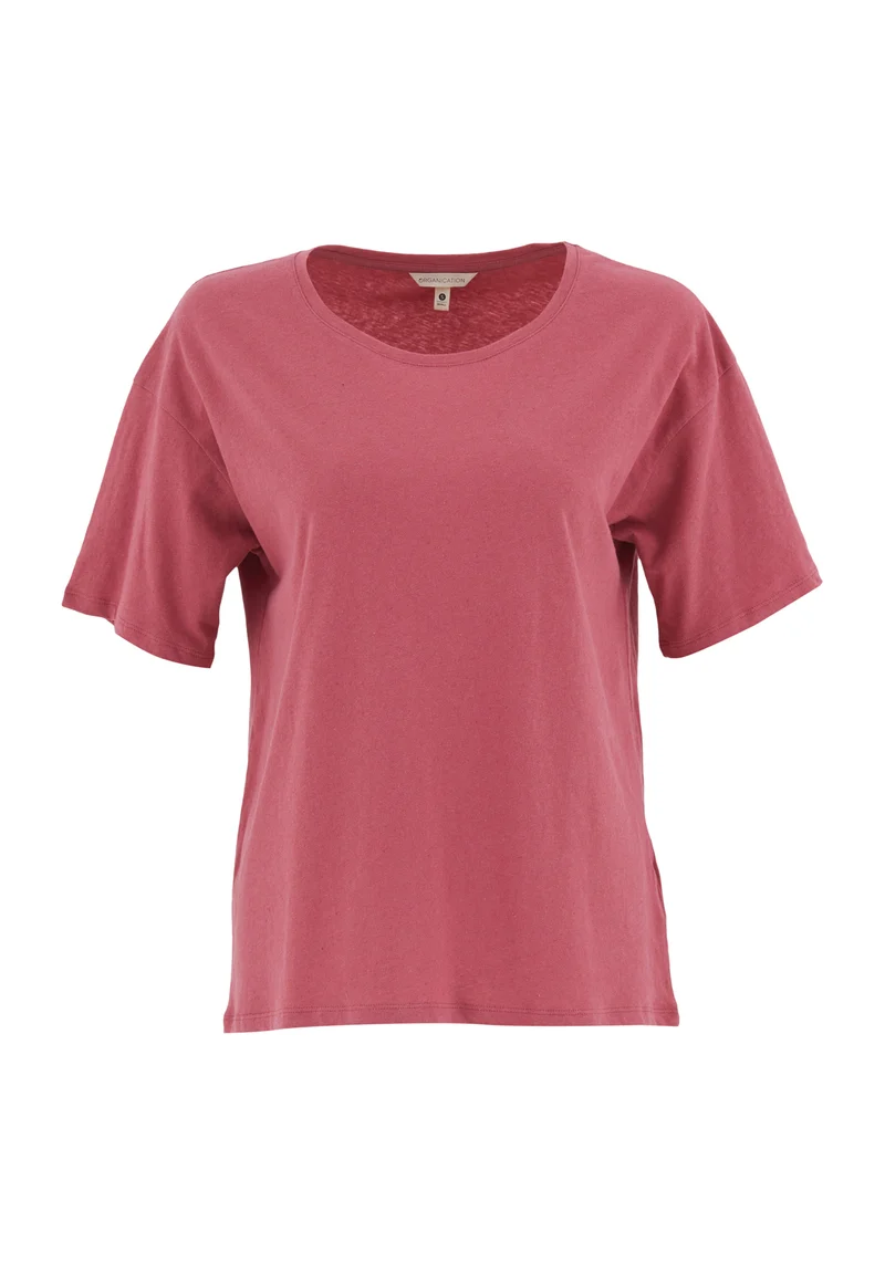 T-Shirt aus Bio-Baumwolle und Leinen