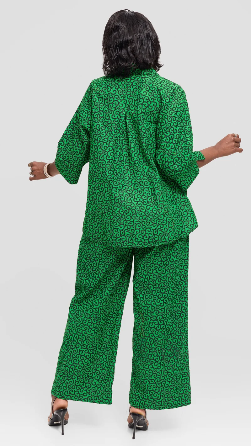 Vivo Back Pleat Loose Top in Kitenge - Kupe Print