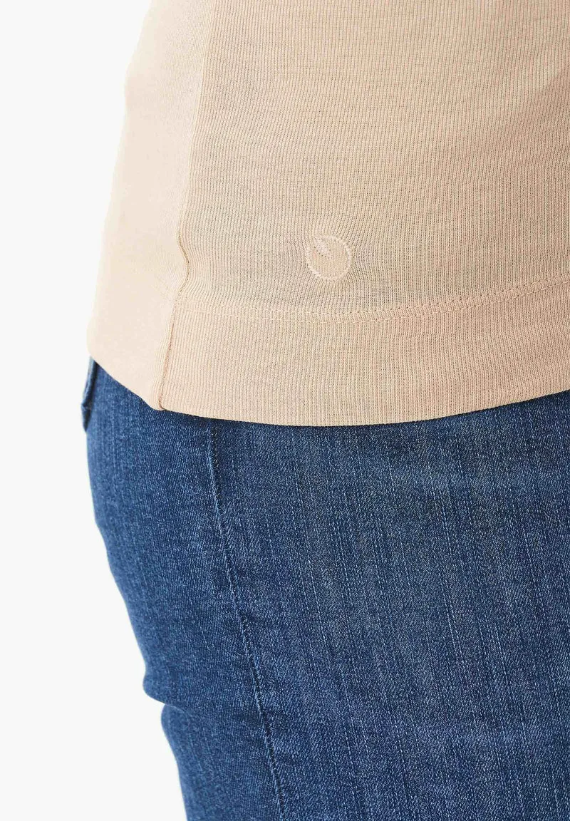 Geripptes Basic Top aus Bio-Baumwolle