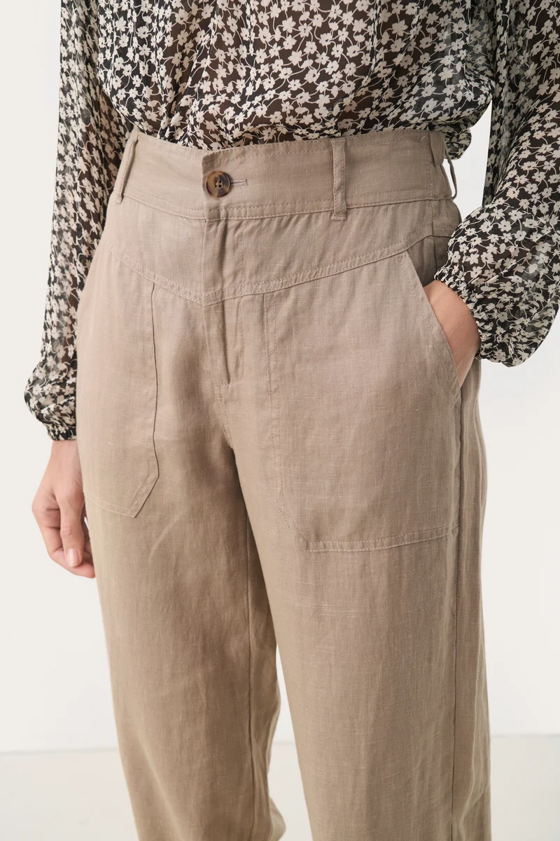 Pantalon en lin avec taille élastique Shenas