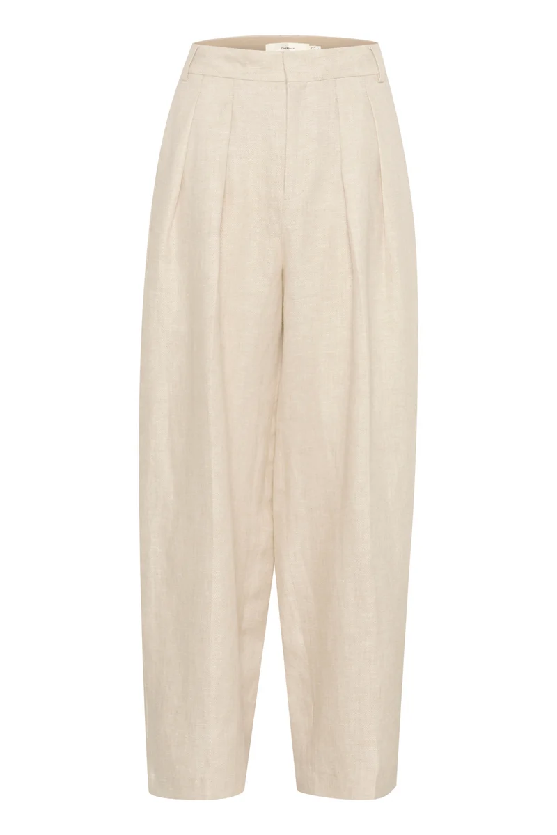 Pantalon en lin ample plissé Yaiza