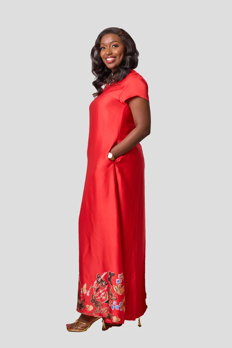 Kakiba Collections Rehema Maxi Dress - Red