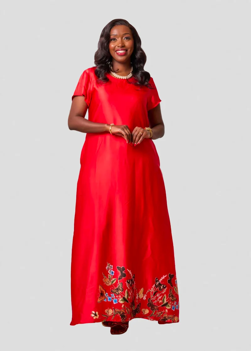 Kakiba Collections Rehema Maxi Dress - Red