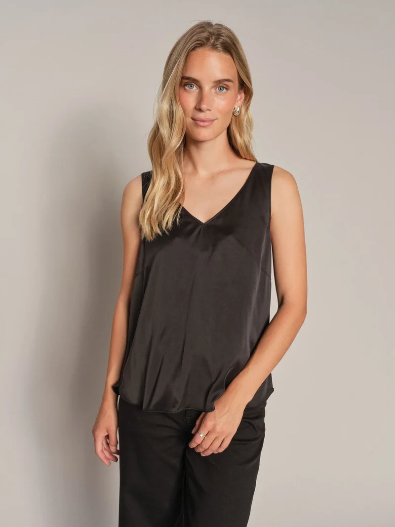 Camisole en soie avec col V Astrid