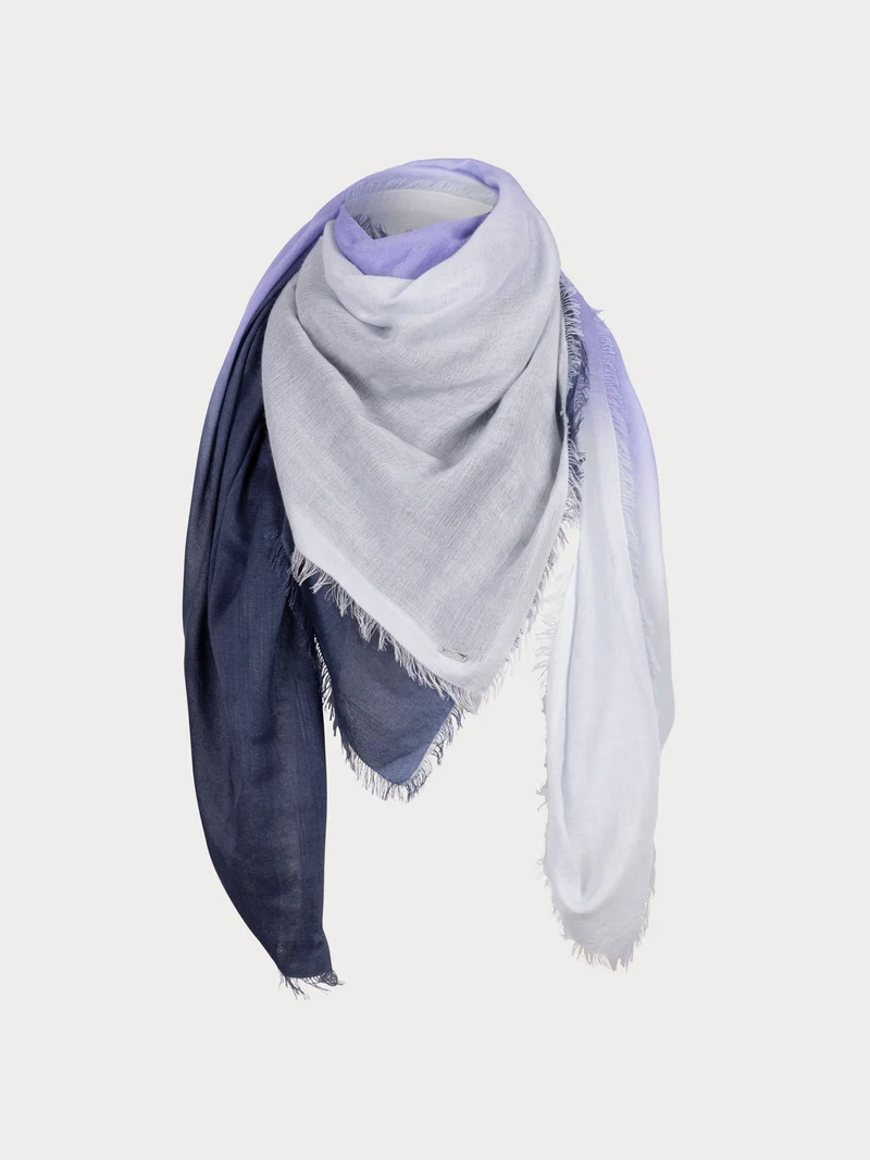 Foulard en cachemire et soie avec effet dégradé
