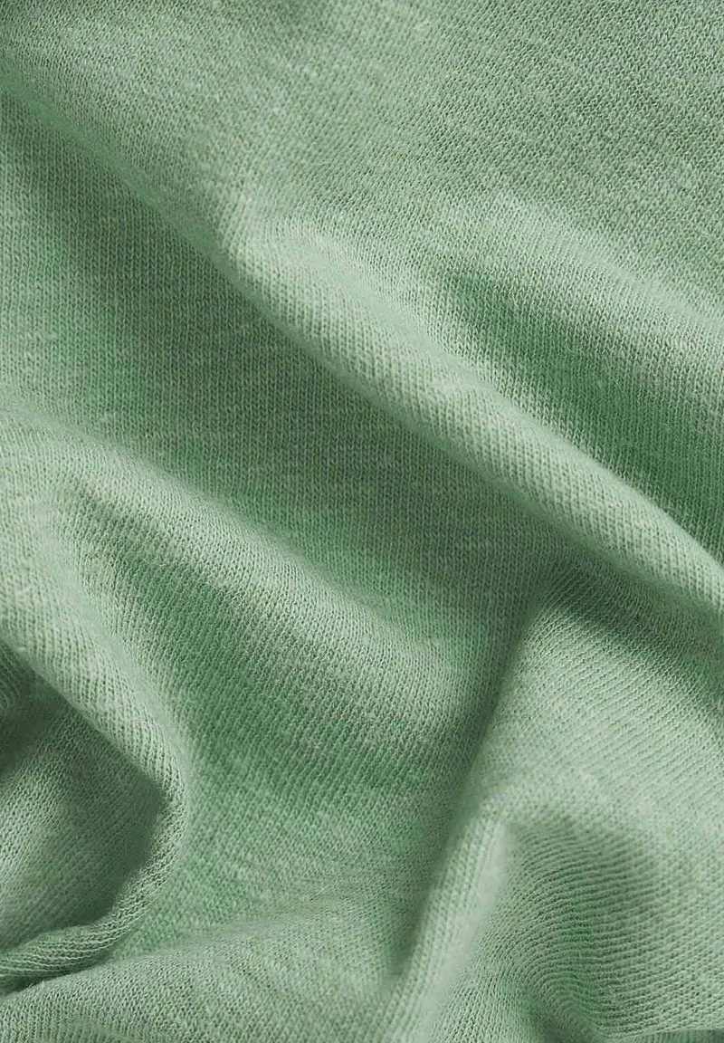 Jerseykleid aus Bio-Baumwolle und Leinen