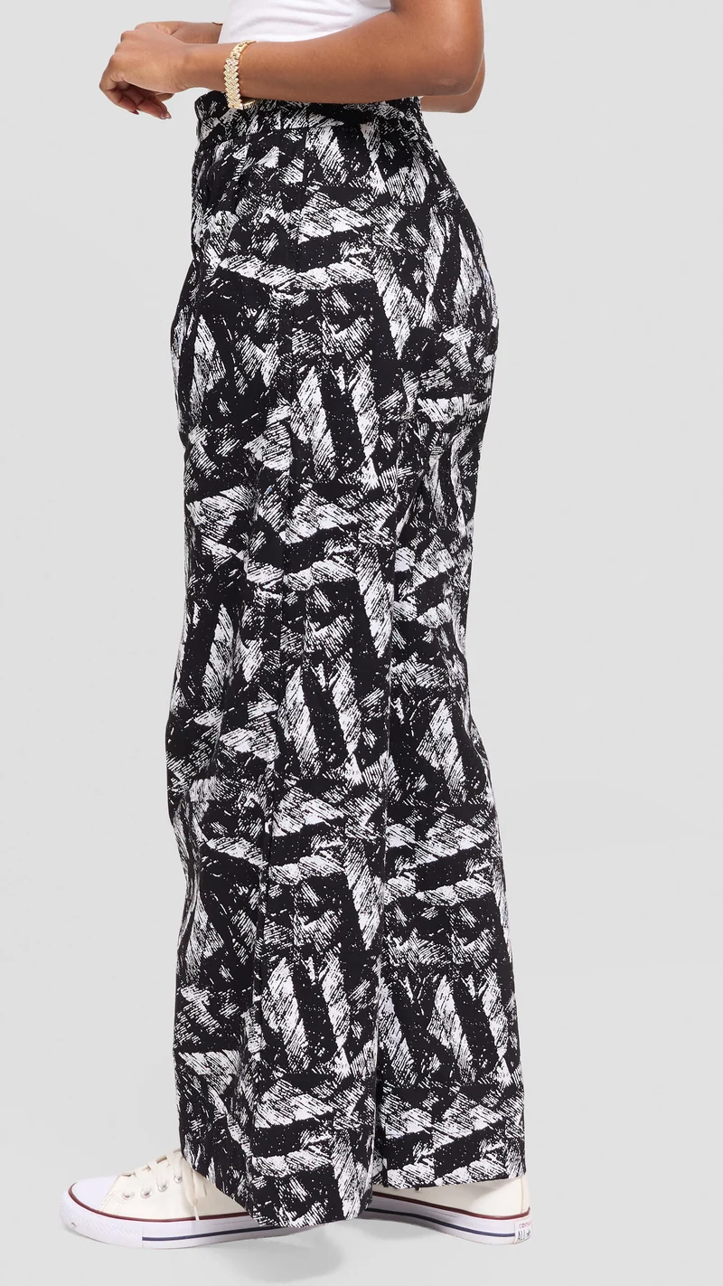 Vivo Pleated Wide Leg Pants in Kitenge - Sizwe Print
