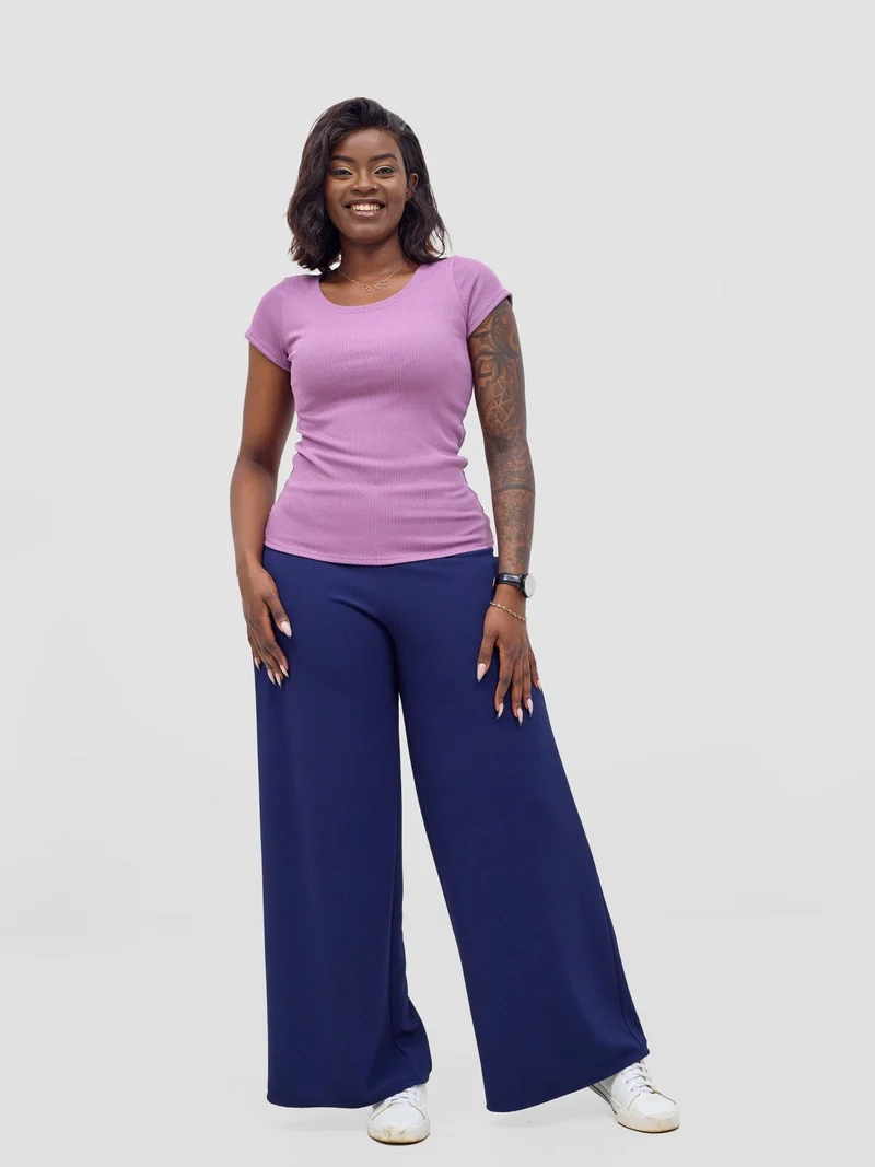 Vivo Chela Basic Cap Sleeve Top - Lilac