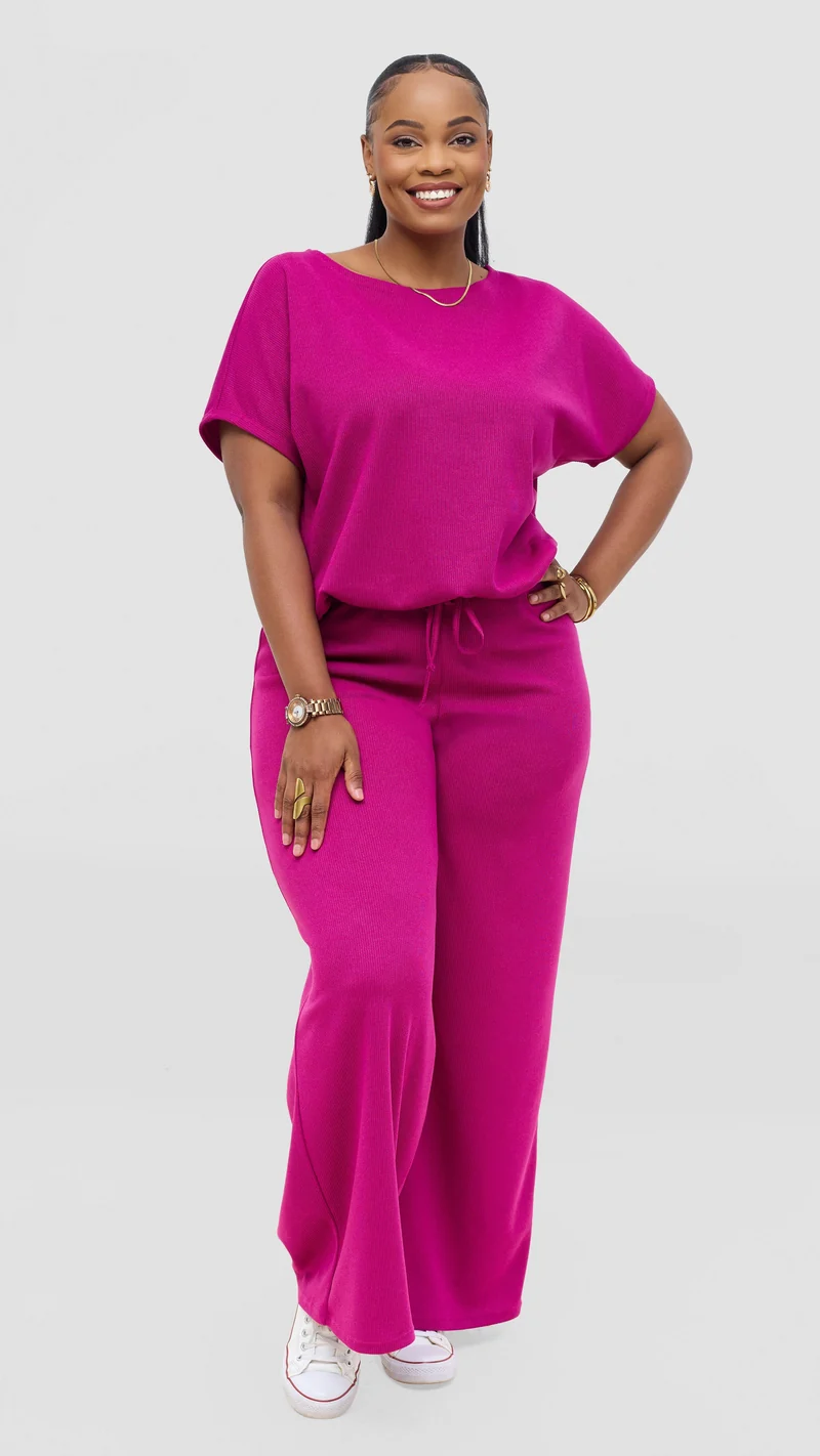 Vivo Safa Straight Leg Pants - Fuschia