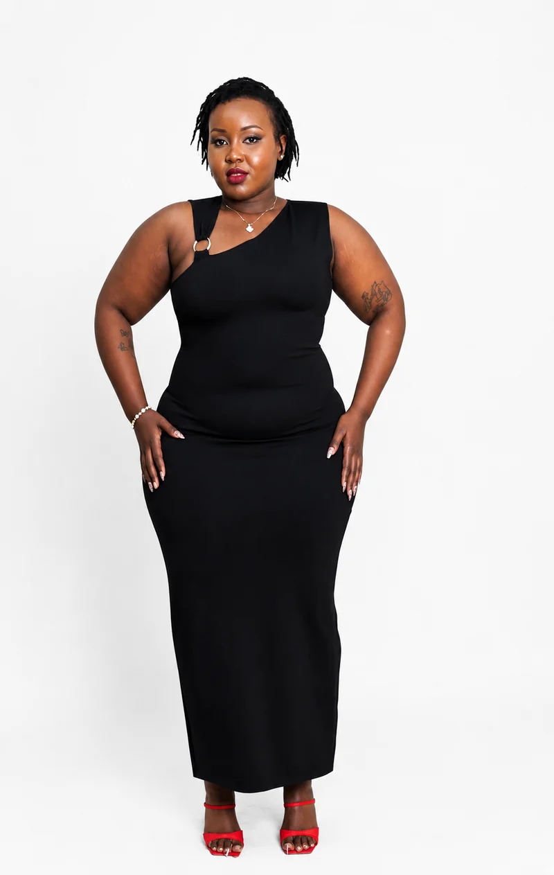 Mnubistyle Sheila Bodycon Maxi - Black