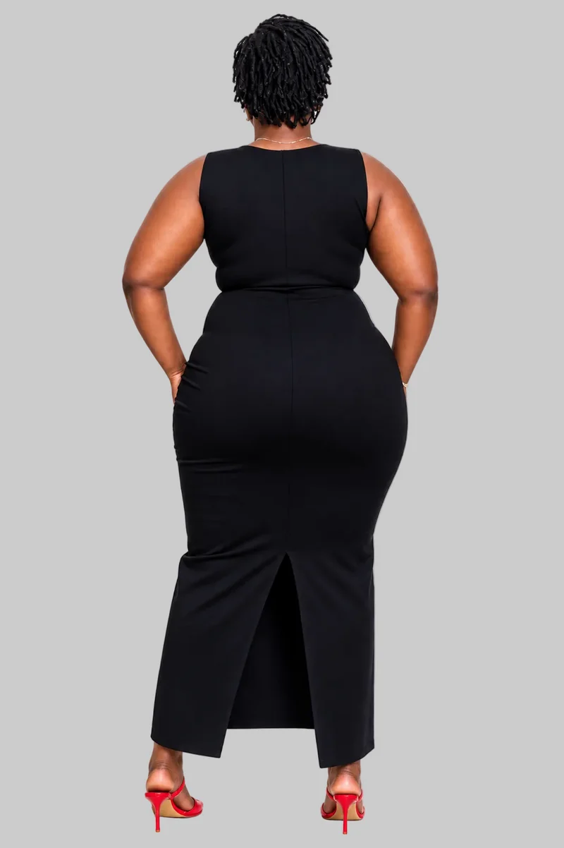 Mnubistyle Sheila Bodycon Maxi - Black