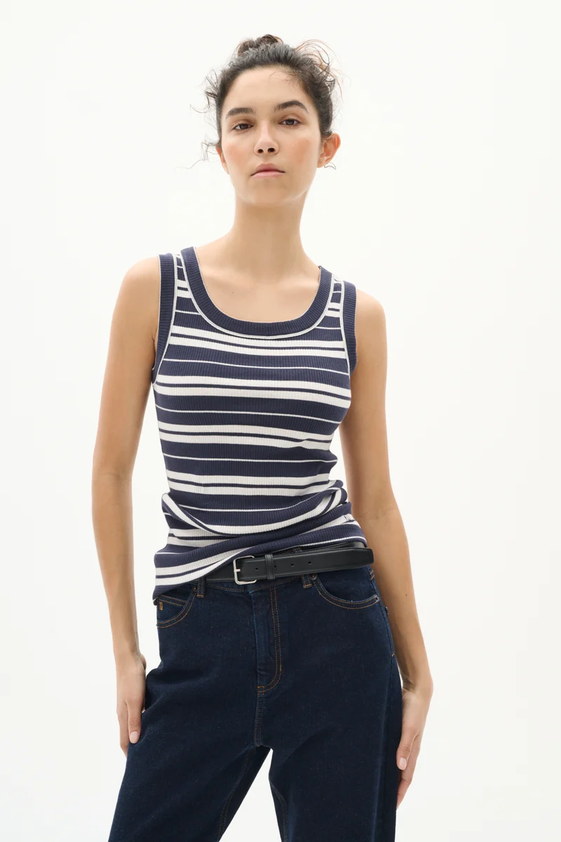 Camisole rayée en coton Dagna