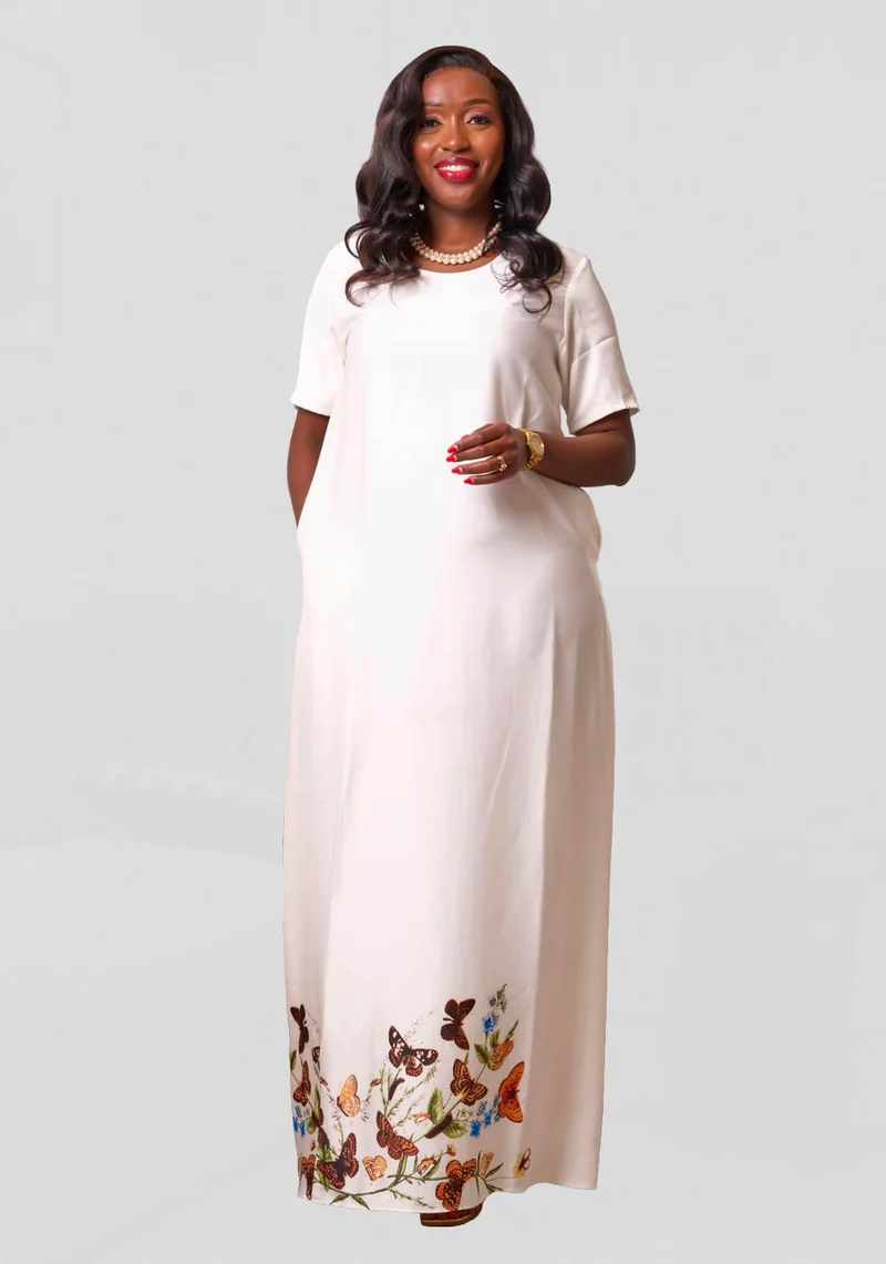 Kakiba Collections Rehema Maxi Dress - White