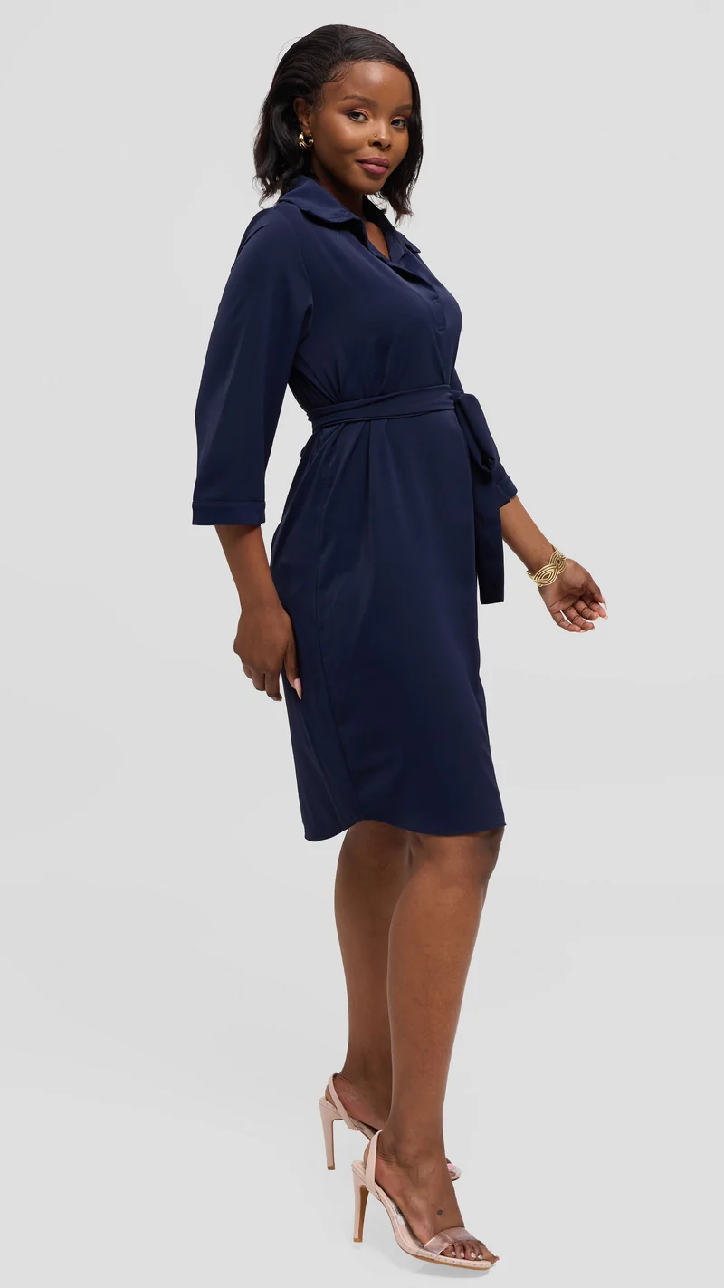 Vivo Nala Shirt Dress - Navy Blue