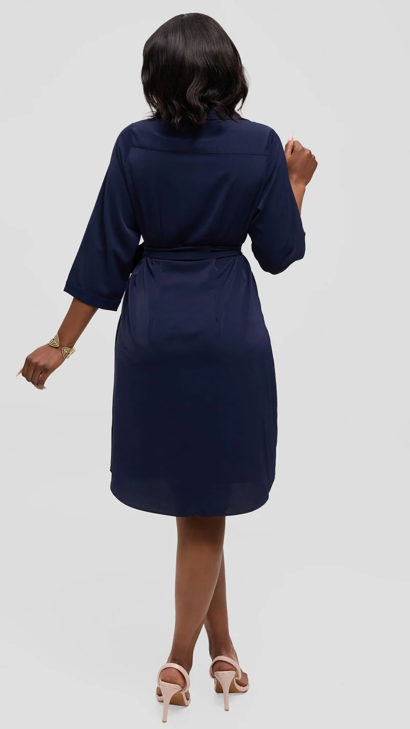 Vivo Nala Shirt Dress - Navy Blue
