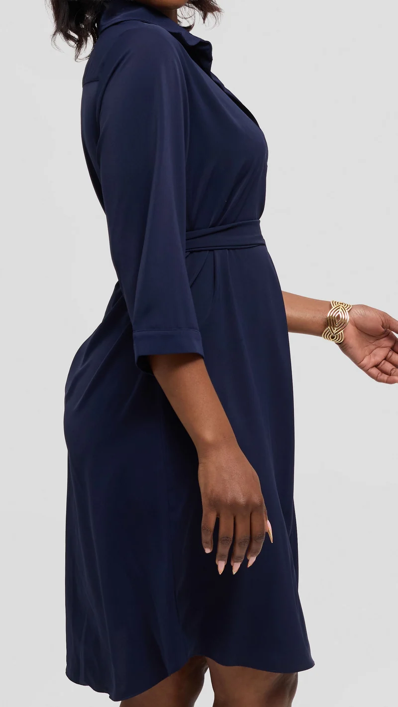 Vivo Nala Shirt Dress - Navy Blue