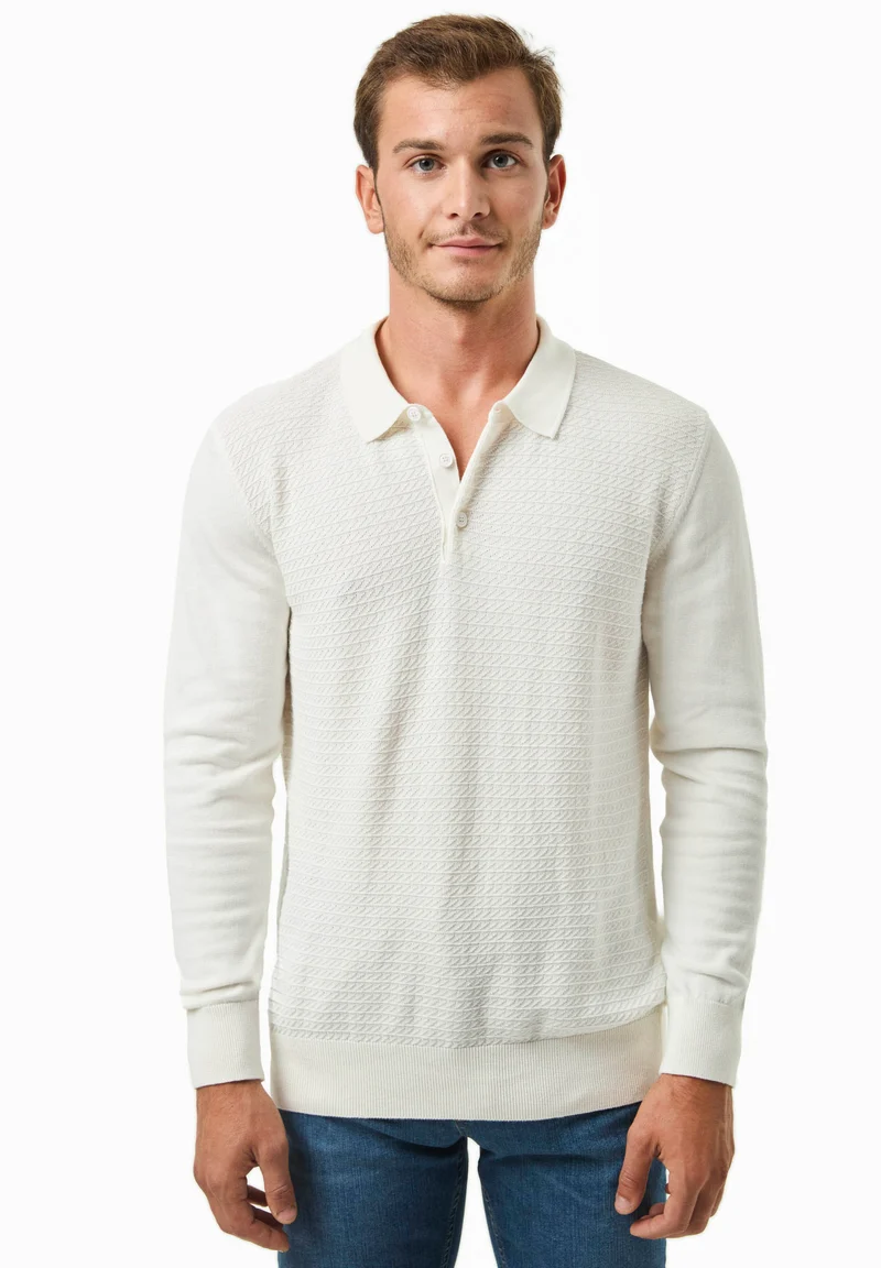 Polokragen-Pullover aus Bio-Baumwolle