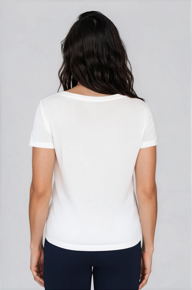 T-shirt Essentiel de base - Blanc cassé ❤️