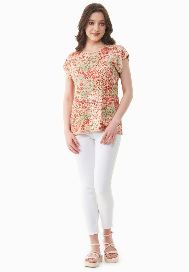 T-Shirt aus LENZING™ ECOVERO™ mit Blumenmuster