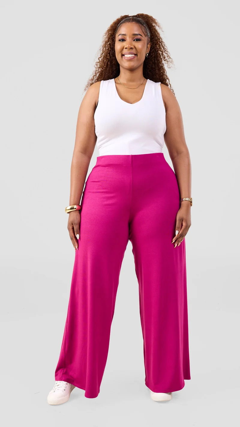 Vivo Chela Pants in Jersey - Fuschia