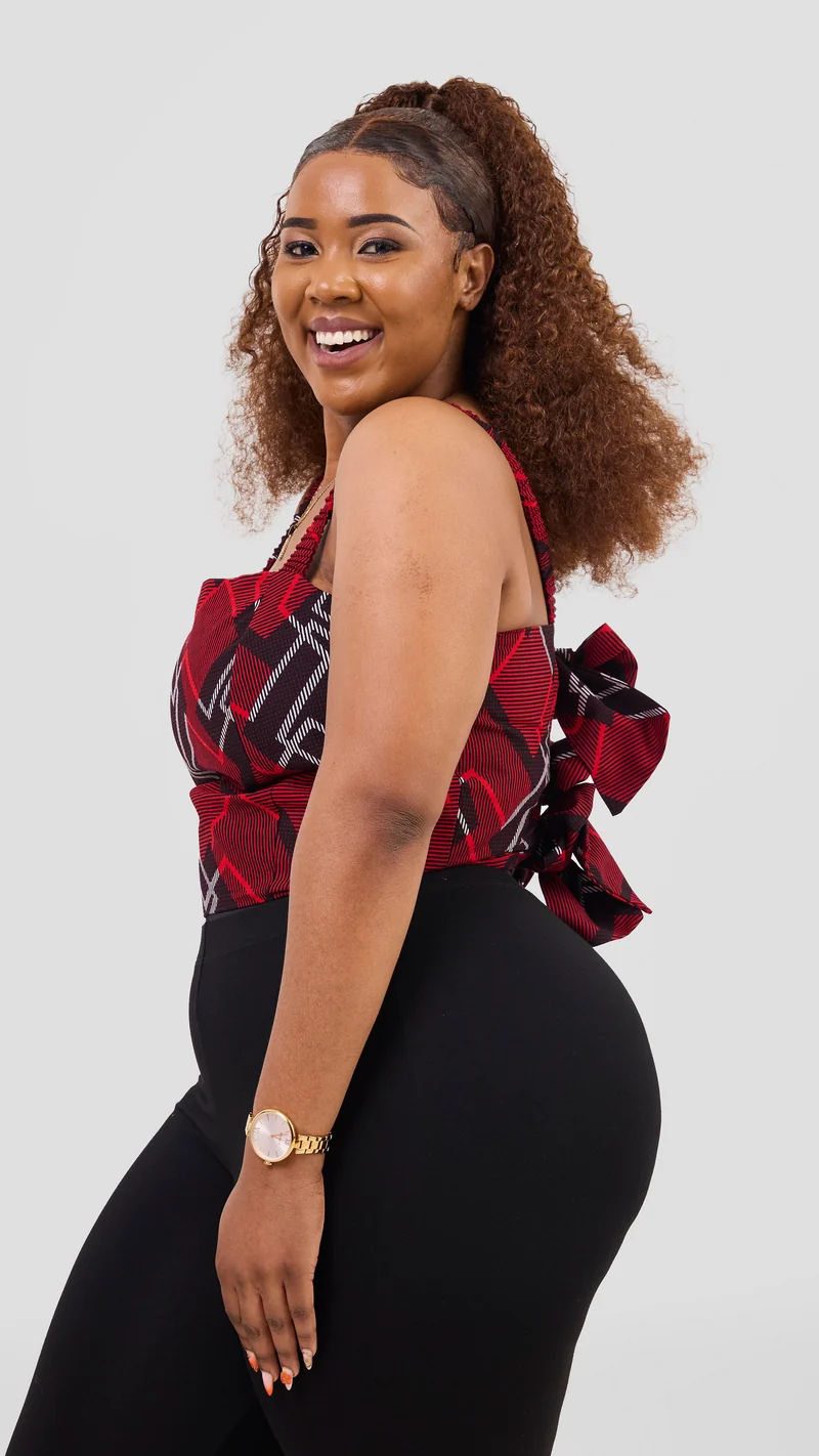 Vivo Kitenge Strappy Tie Back Top - Obu