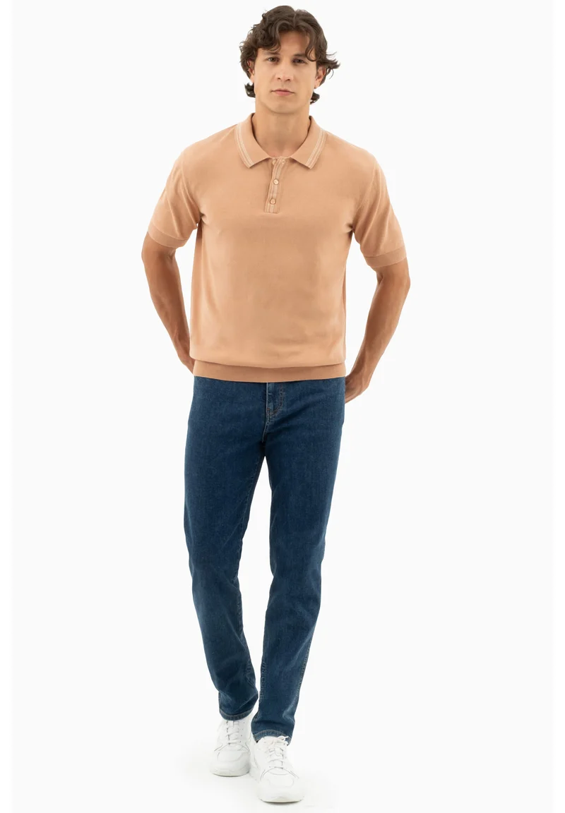 Strick-Poloshirt aus Bio-Baumwolle