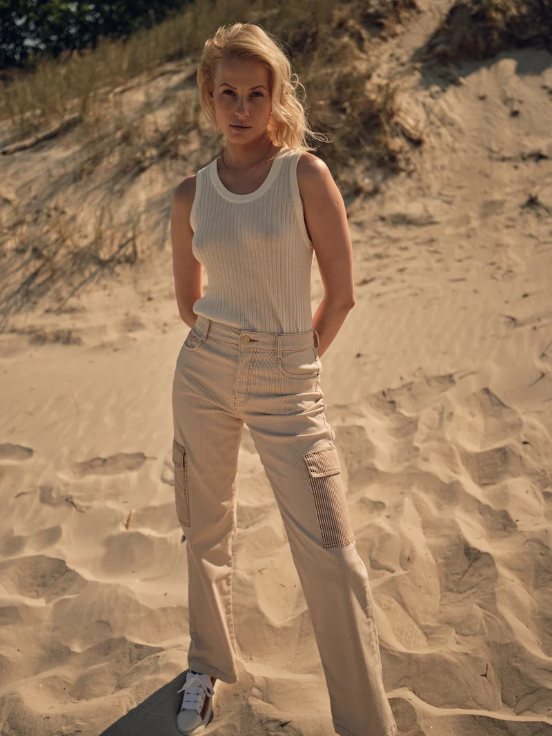 Camisole côtelée en tricot Relena