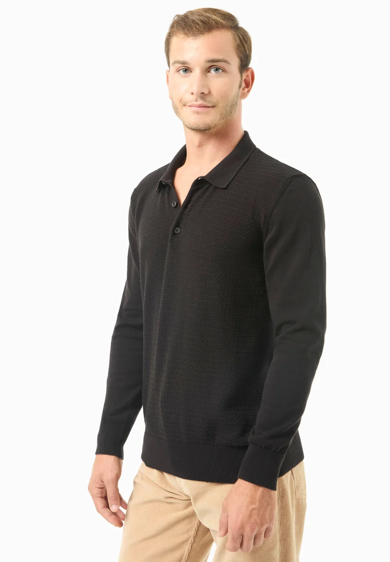 Polokragen-Pullover aus Bio-Baumwolle