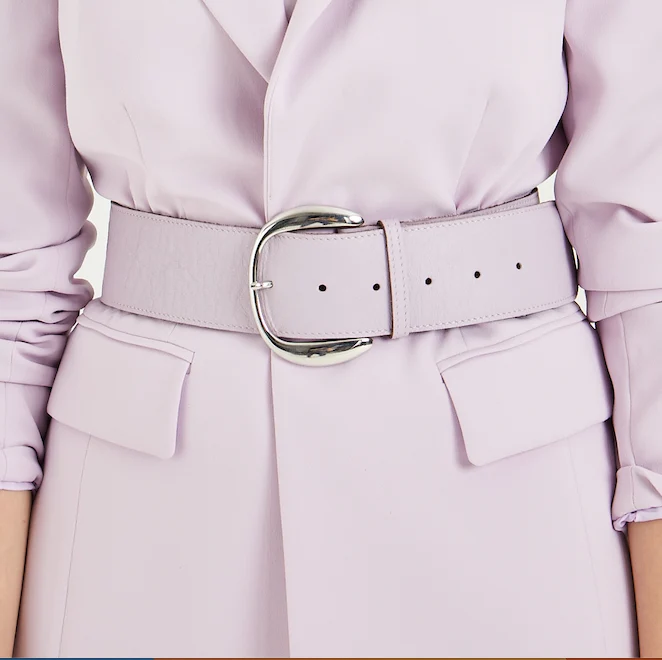 Ceinture large cuir lilas 2 1/4"