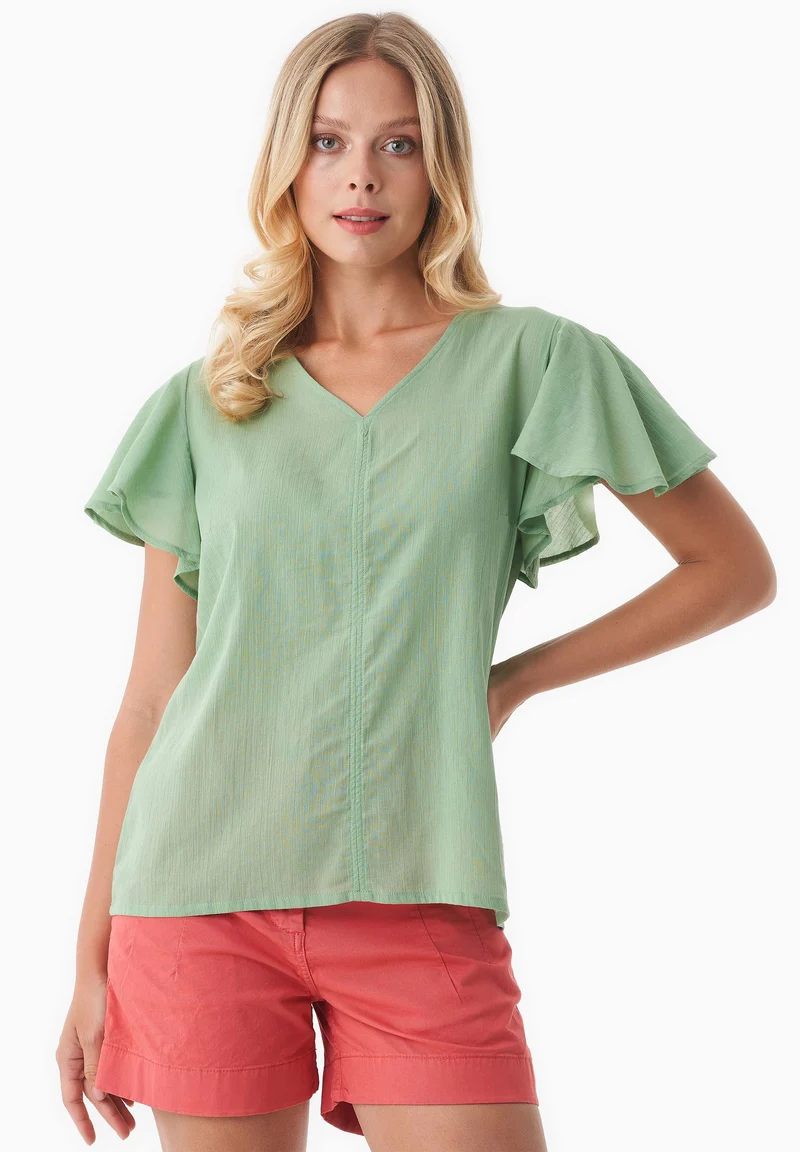 Bluse aus Bio-Baumwoll-Voile