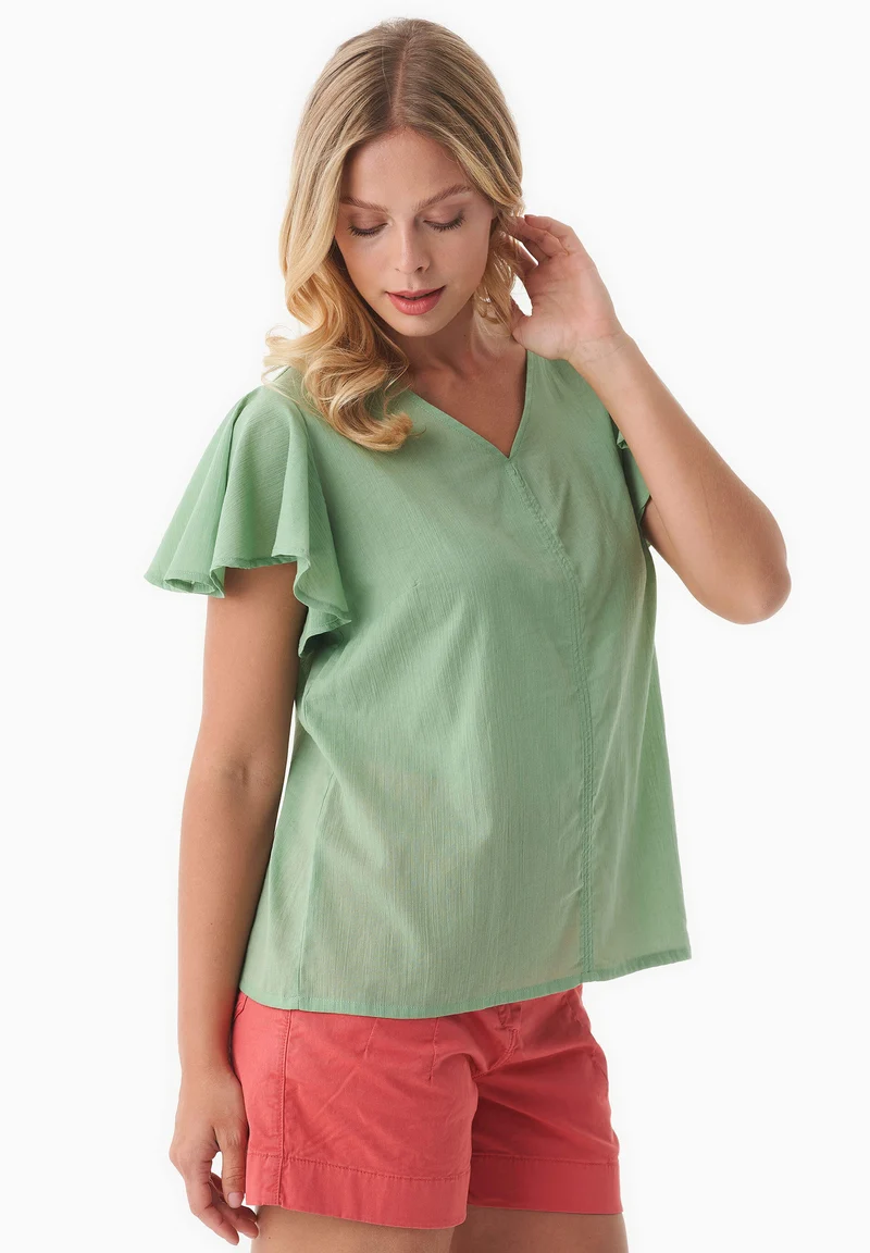 Bluse aus Bio-Baumwoll-Voile