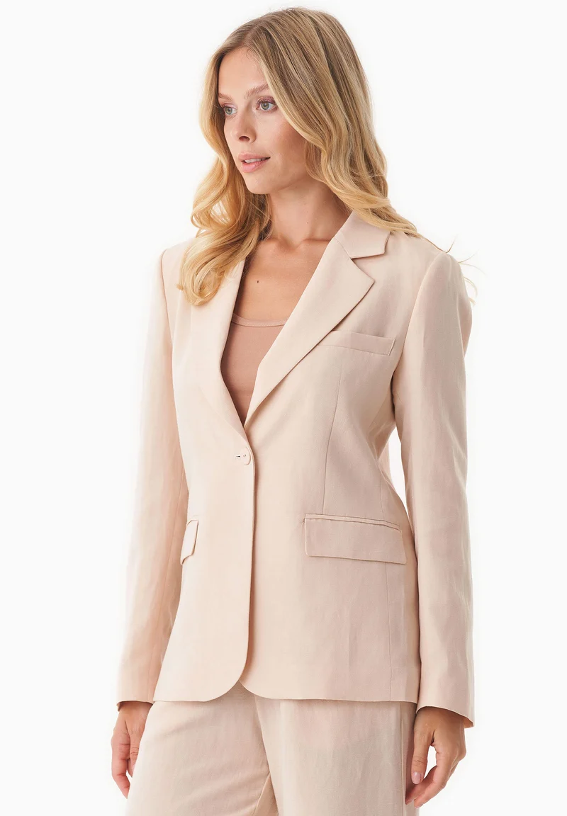 Blazer aus TENCEL™ Lyocell und Leinen