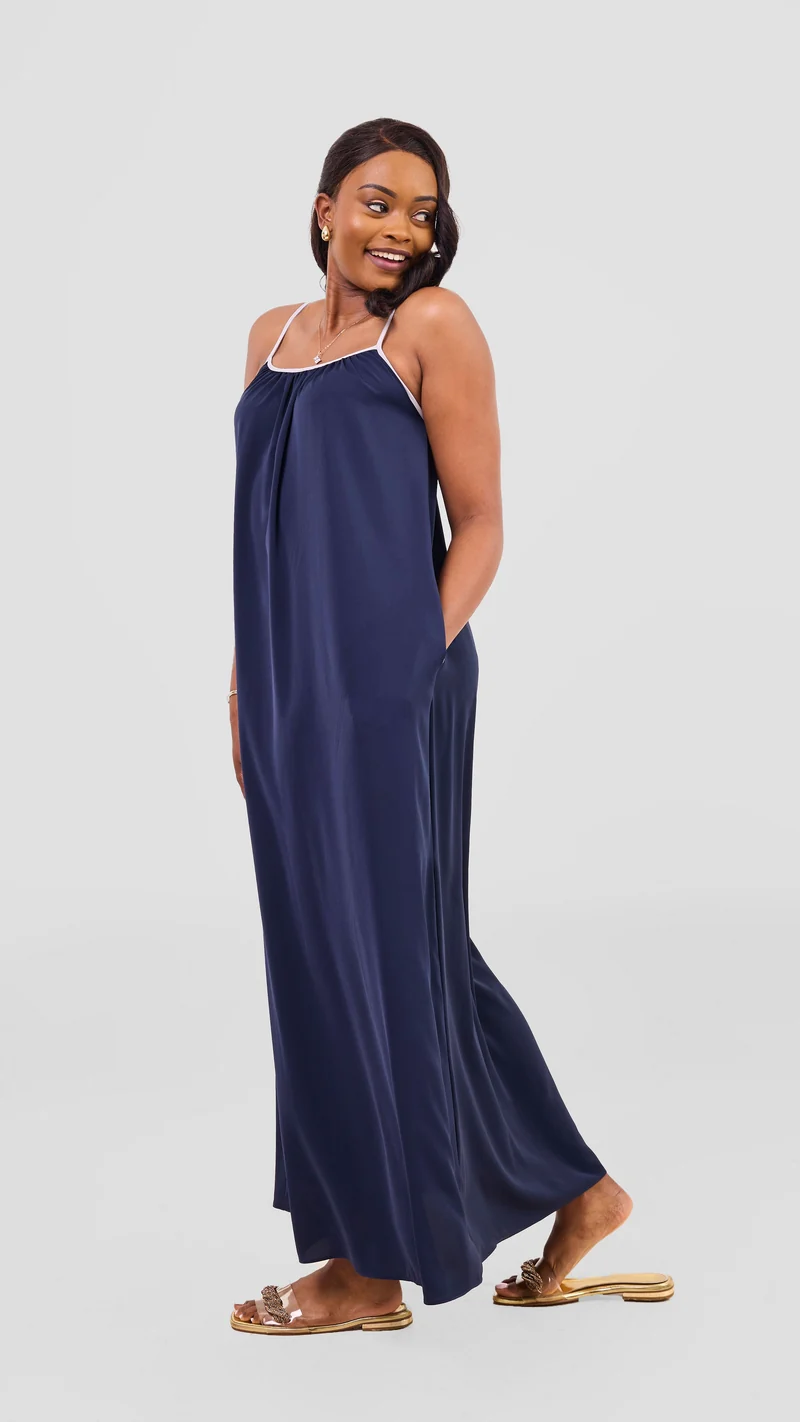 Vivo Nuru Strappy Maxi Dress - Navy