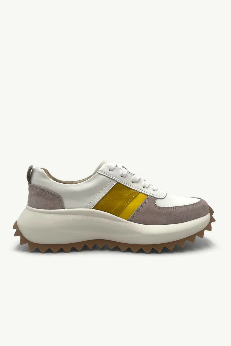 Julz Moon Sneaker - White / Yellow