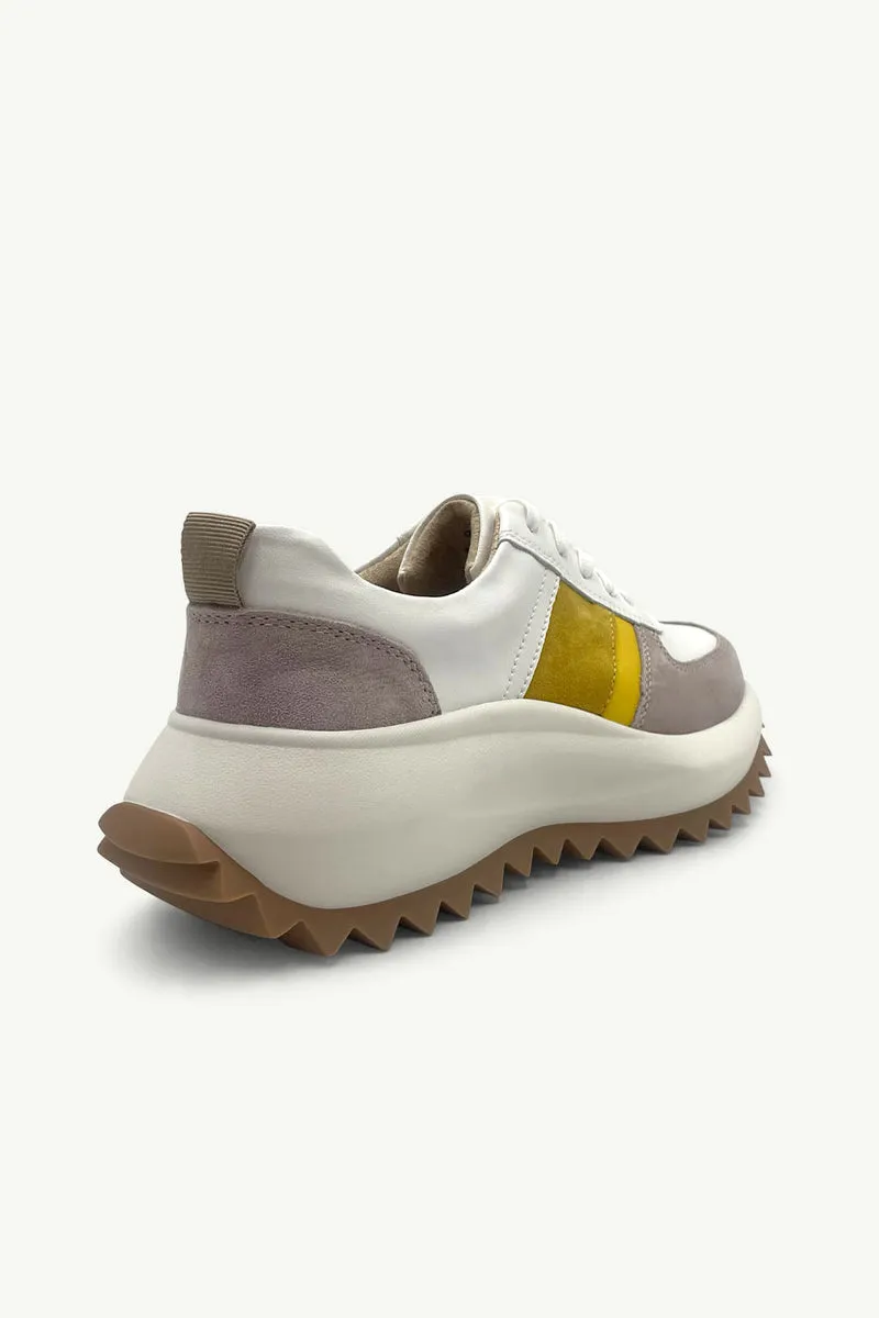 Julz Moon Sneaker - White / Yellow