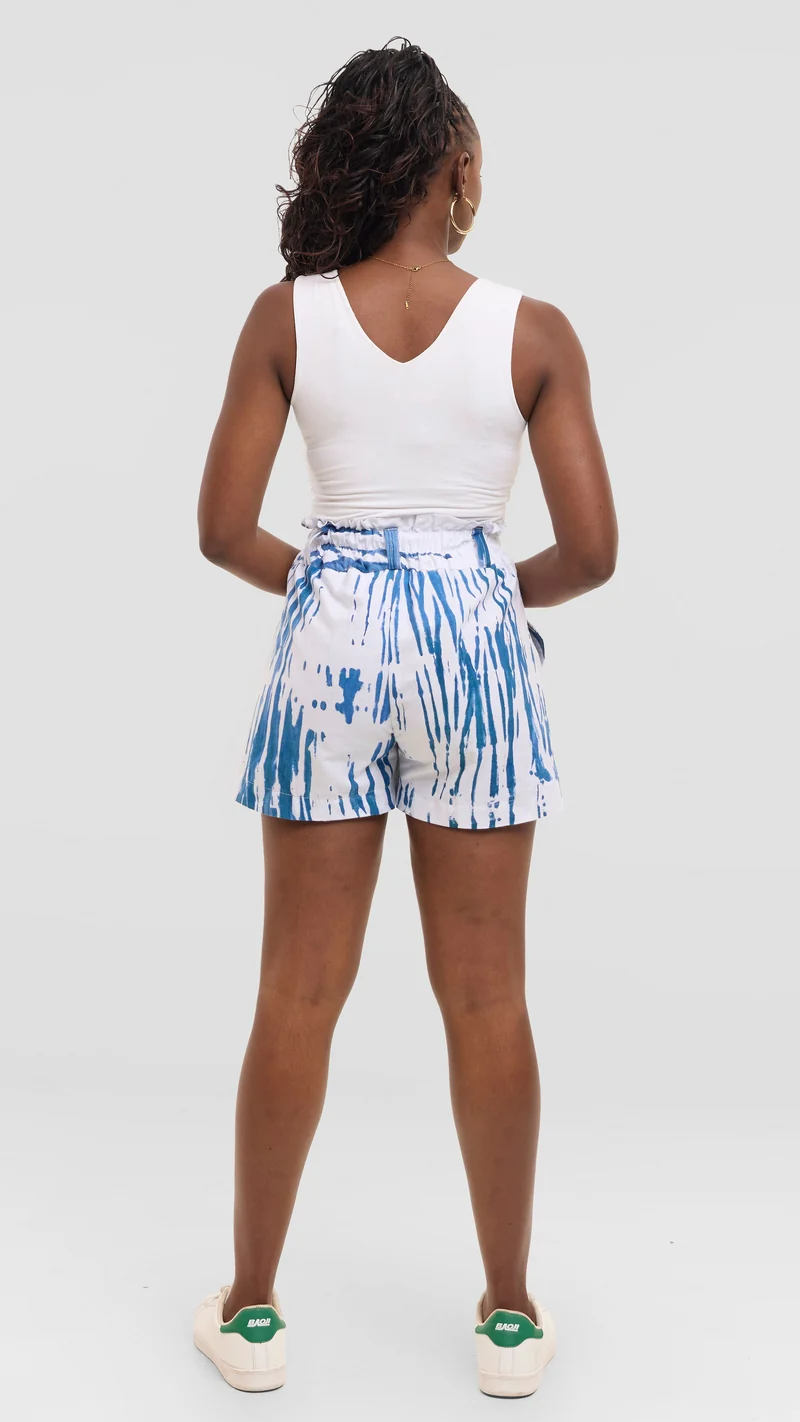 Vazi Afriq Tie & Dye Short - Blue