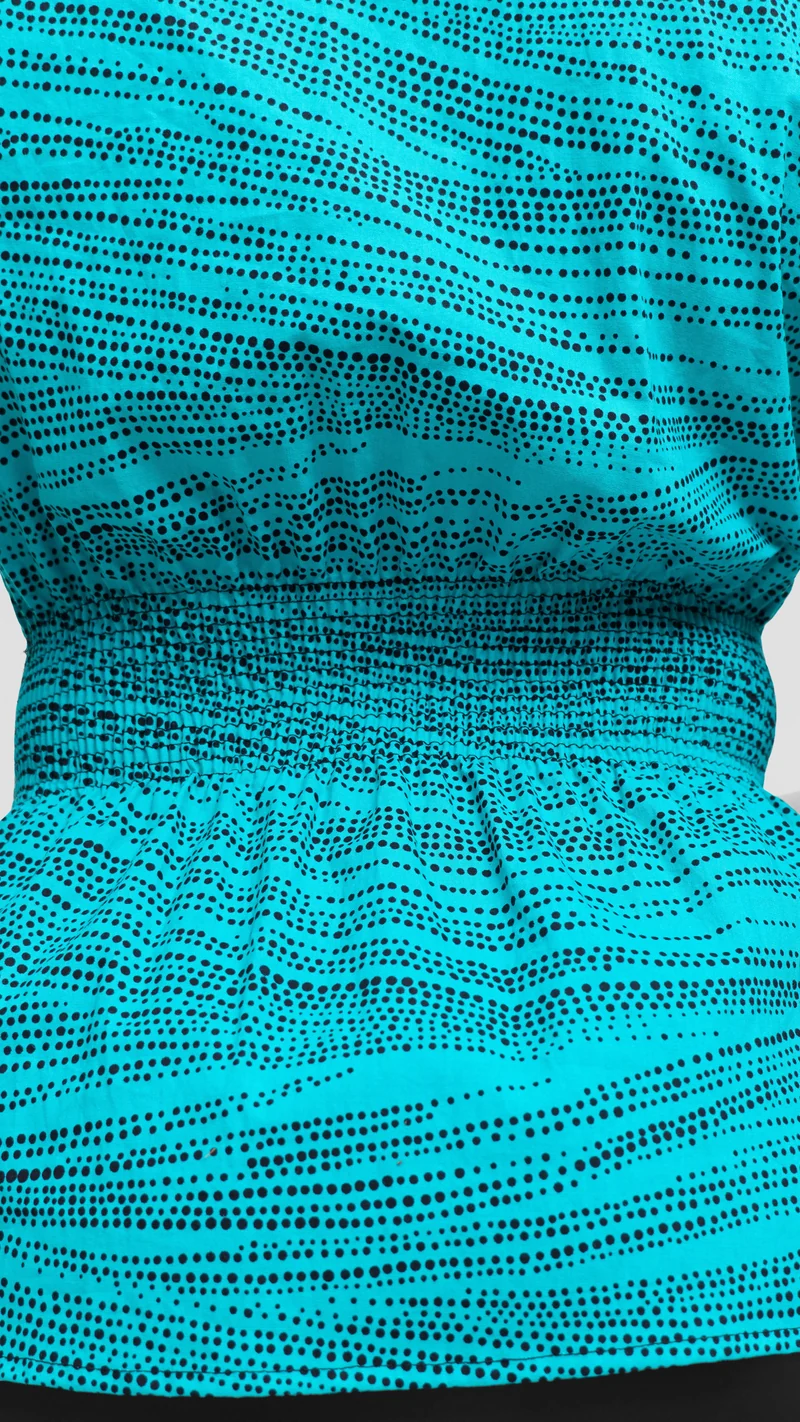Vivo Peplum Top in Kitenge - Jicho Print
